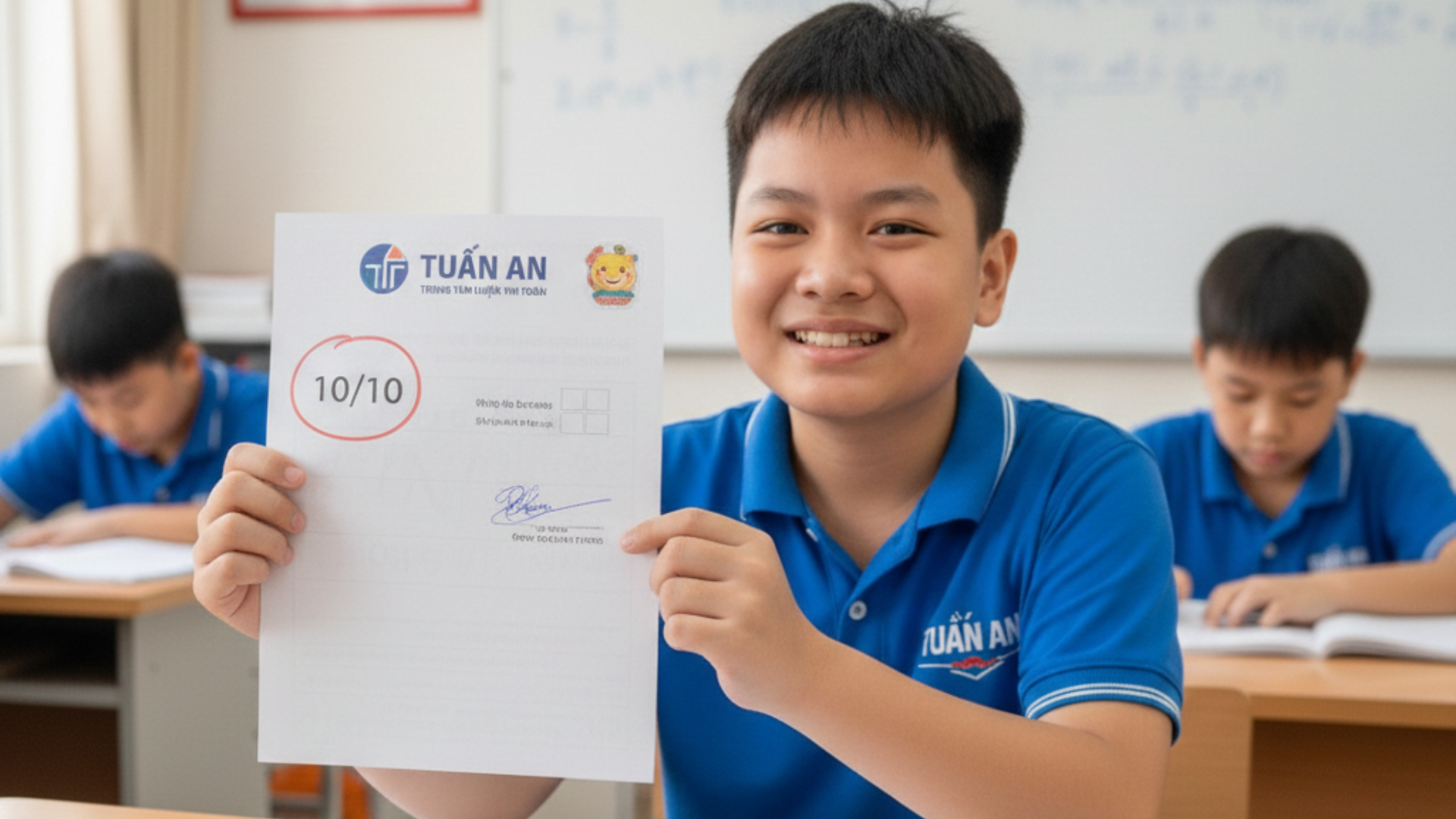 Trung tâm Tuấn An quận 6 chuyên hỗ trợ học sinh yếu, mất gốc tiếng Anh lấy lại tự tin và tiến bộ rõ rệt sau thời gian học tập.