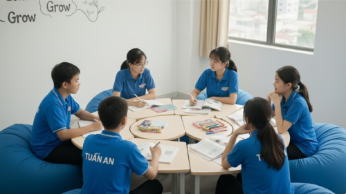 Trung tâm Tuấn An quận 6 chuyên hỗ trợ học sinh yếu, mất gốc tiếng Anh lấy lại tự tin và tiến bộ rõ rệt sau thời gian học tập.